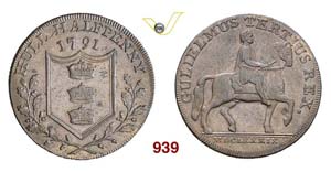 GREAT BRITAIN  HULL -   1/2 Penny Token 1791 ... 