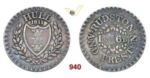 GREAT BRITAIN  HULL -   18 Pence Token 1811 ... 