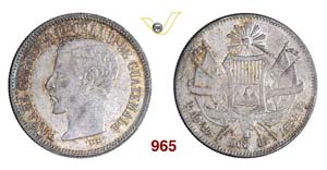 GUATEMALA - 2 Reales 1861 R.   Kr. 134   Ag  ... 