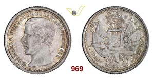 GUATEMALA - 1/2 Real 1868 R.   Kr. 143   Ag  ... 
