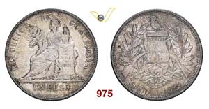 GUATEMALA - Peso 1894.   Kr. 210   Ag   g ... 