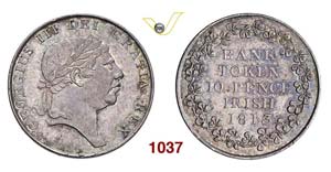 IRELAND - GEORGE III  (1760-1820)  10 Pence ... 