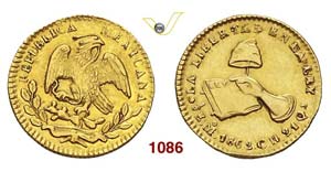 MEXICO - REPUBBLICA  (1823-1864)  1/2 Escudo ... 