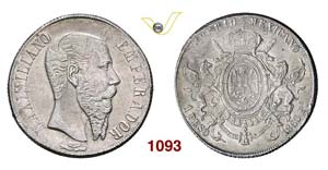 MEXICO - MAXIMILIANO  (1864-1867)  Peso 1866 ... 