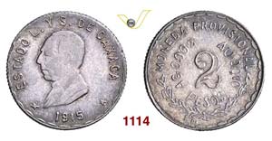 MEXICO  OAXACA -   2 Pesos 1915.   Kr. 745   ... 
