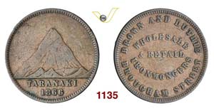 NEW ZEALAND  TARANAKI -   Penny Token 1866, ... 