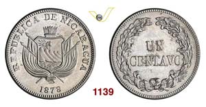 NICARAGUA - Centavo 1878.   Kr. 1   Ni   g ... 