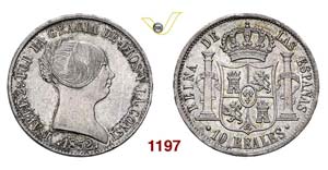 SPAIN - ISABELLA II  (1833-1868)  10 Reales ... 