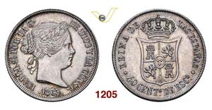 SPAIN - ISABELLA II  (1833-1868)  40 ... 