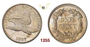 UNITED STATES OF AMERICA - Cent 1857 flying ... 
