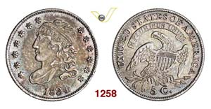 UNITED STATES OF AMERICA - 5 Cents 1834 ... 