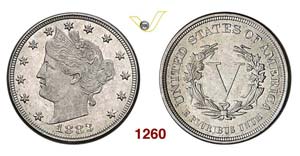 UNITED STATES OF AMERICA - 5 Cents 1883 ... 