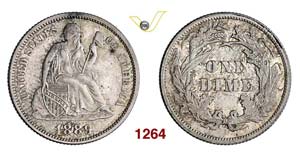 UNITED STATES OF AMERICA - Dime 1889 seated ... 