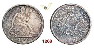 UNITED STATES OF AMERICA - 1/2 Dollaro 1869 ... 