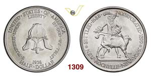 UNITED STATES OF AMERICA - 1/2 Dollaro 1938, ... 