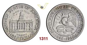 UNITED STATES OF AMERICA - 1/2 Dollaro 1946, ... 