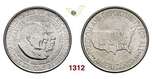 UNITED STATES OF AMERICA - 1/2 Dollaro 1952, ... 