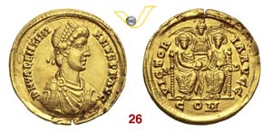   VALENTINIANO II  (375-392)  Solido, ... 