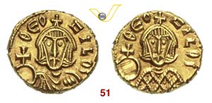   TEOFILO  (829-842)  Semisse, Siracusa.  D/ ... 