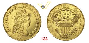 USA      10 Dollari 1801.   Fb. 153   Au   g ... 
