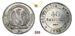 ROMA  II REPUBBLICA ROMANA  (1848-1849)  40 ... 