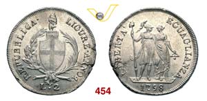 REPUBBLICA LIGURE  (1798-1805)  2 Lire 1798 ... 