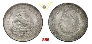 MESSICO  REPUBBLICA    5 Pesos 1947.   Kr. ... 