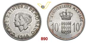 MONACO  RANIERI III  (1949-2005)  10 Franchi ... 