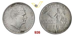 ROMANIA  MICHELE I  (1940-1947)  100.000 Lei ... 