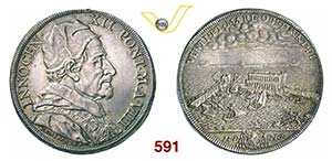 INNOCENZO XII  (1691-1700)  Piastra 1699 A. ... 