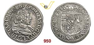FRANCIA - Lorena  CARLO IV    Testone 1619.  ... 