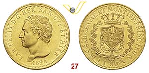 SAVOIA  CARLO FELICE  (1821-1831)  80 Lire ... 
