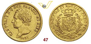 SAVOIA  CARLO FELICE  (1821-1831)  20 Lire ... 