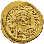GIUSTINIANO I  (527-565)  Solido, quarta ... 