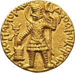 INDIA - Kushan - VASISHKA  (249-265)  Dinaro ... 