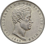 SAVOIA - CARLO ALBERTO  (1831-1849)  5 Lire ... 