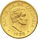 COLOMBIA - REPUBBLICA5 Pesos 1929.   Fb. 115 ... 