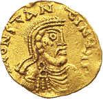 COSTANTE II  (641-654)  Tremisse, Siracusa.  ... 