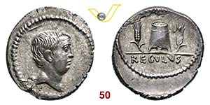 LIVINEIA - L. Livineius Regulus  (42 a.C.)  ... 