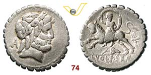 VOLTEIA - L. Volteius Strabo  (81 a.C.)  ... 