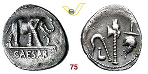GIULIO CESARE  (49-48 a.C.)  Denario.  B. 9  ... 