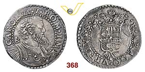 NAPOLI - CARLO V  (1516-1556)  Mezzo Ducato ... 