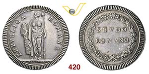 ROMA - PRIMA REPUBBLICA ROMANA  (1798-1799)  ... 