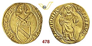 EUGENIO IV  (1431-1447)  Ducato, Roma.  D/ ... 