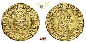PIO II  (1458-1464)  Ducato, Roma.  D/ ... 