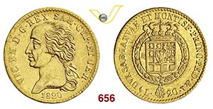 VITTORIO EMANUELE I  (1802-1821)  20 Lire ... 