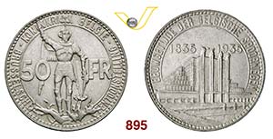BELGIO      50 Franchi 1935.   Kr. 107.2   ... 
