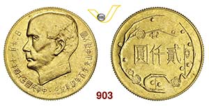 CINA - Taiwan      2000 Yuan 1965.   Kr. 542 ... 
