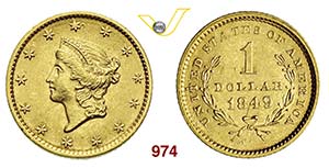 U.S.A.      1 Dollaro 1849.   Fb. 84   Au   ... 