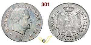 NAPOLEONE I, Imperatore  (1804-1814)  2 Lire ... 